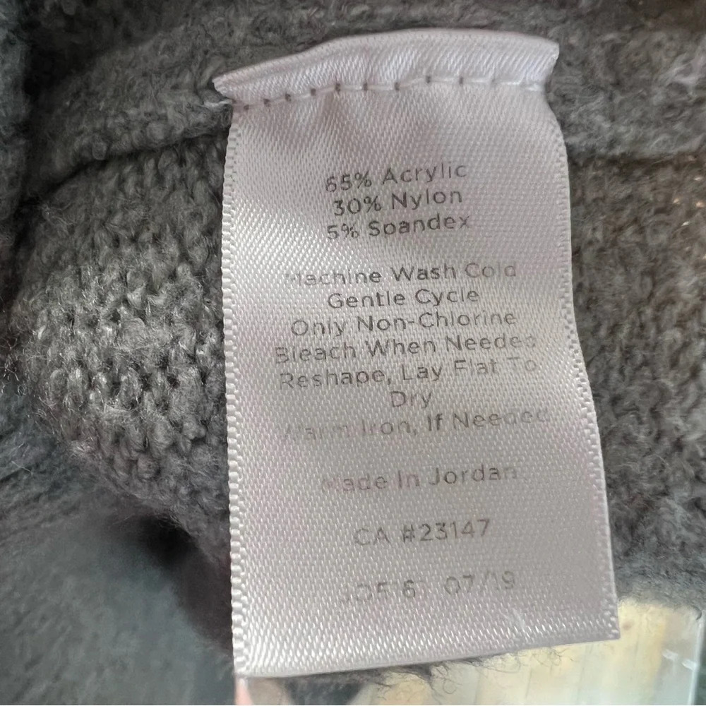 Talbots Gray Fireside Stripe Pullover Turtleneck Sweater Women Medium Petite - Picture 11 of 12